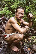 9492 - Photo : Hommes-fleurs, Mentawais, le de Siberut, Indonsie